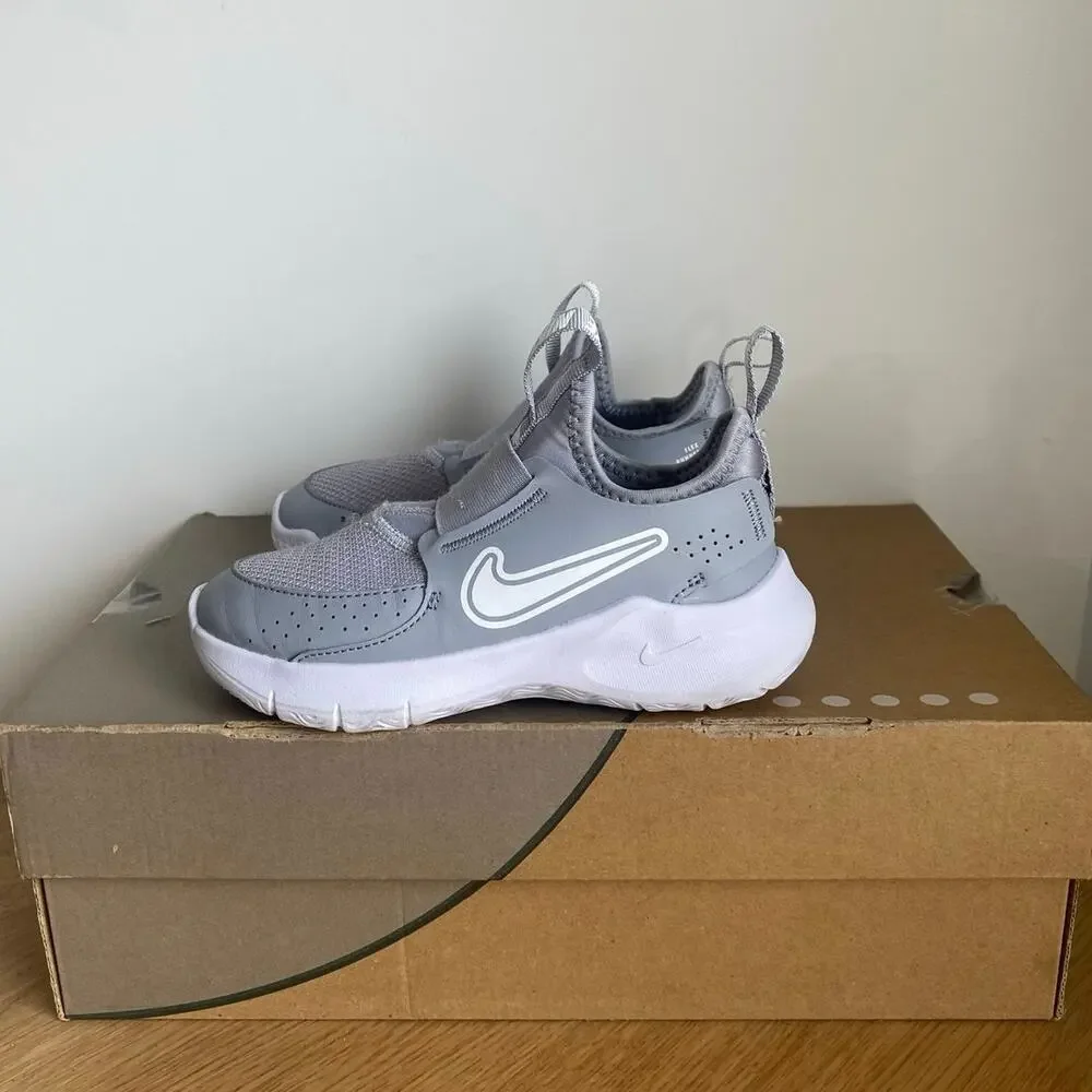 Nike Flex Runner Grey/White Kids Sneakers- SZ 12 C